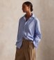 Polo Ralph Lauren Camisa oversize de algodão fil-à-fil azul