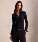 Polo Ralph Lauren Slim fit oxford shirt in black cotton jersey
