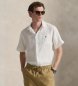 Polo Ralph Lauren T-shirt personalizzata slim fit in maglia color bianco crema