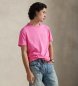 Polo Ralph Lauren T-shirt rosa personalizzata slim fit in maglia