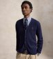Polo Ralph Lauren Cardigan en laine et cachemire marine