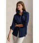 Polo Ralph Lauren Camisa clássica de manga comprida azul-marinho