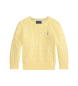 Polo Ralph Lauren Pull en coton en jersey jaune eights