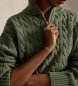Polo Ralph Lauren Pull en coton à torsades vert