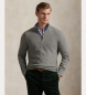 Polo Ralph Lauren Jersey de lana con cremallera corta gris