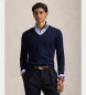 Polo Ralph Lauren Wełniany sweter Slim Fit w kolorze granatowym