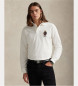 Polo Ralph Lauren Plo piqu Classic Fit com plo Bear em branco