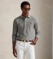 Polo Ralph Lauren Långärmad pikétröja med smal passform grå