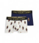 Polo Ralph Lauren Set van 2 katoenen boxershorts met marine-elastiek, wit