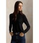 Polo Ralph Lauren Schwarzer Wollpullover mit Rollkragen