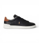 Polo Ralph Lauren Heritage Court II Schwarz Leder Turnschuhe