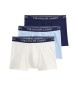 Polo Ralph Lauren Set 3 bóxers de algodón elástico blanco, azul, marino