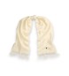 Polo Ralph Lauren Écharpe en laine à franges blanc crème