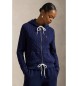 Polo Ralph Lauren Sweat à capuche en point torsadé marine