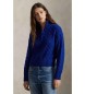 Polo Ralph Lauren Maglione in cotone a maglia a otto, blu