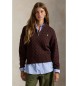 Polo Ralph Lauren Brauner Strickpullover aus Baumwolle in Ecru