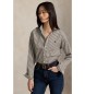 Polo Ralph Lauren Camisa de algodão às riscas, corte descontraído