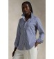 Polo Ralph Lauren Baumwollhemd mit blauen Slim Fit-Streifen