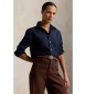 Polo Ralph Lauren Relaxed Fit Hemd aus Baumwolle und Seide in Marineblau