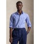 Polo Ralph Lauren Koszula z popeliny w paski Custom Fit niebieska