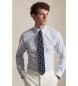 Polo Ralph Lauren Blaues Custom-Fit-Hemd aus Stretch-Popeline