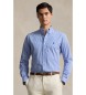 Polo Ralph Lauren Popeline en stretch Custom Fit overhemd blauw