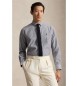 Polo Ralph Lauren Maßgeschneidertes Seersucker-Hemd mit marineblauen Streifen