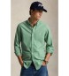 Polo Ralph Lauren Grünes Oxford-Hemd in Custom Fit mit Garment-Dye-Färbung