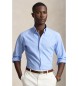 Polo Ralph Lauren Maßgeschneidertes Oxford-Hemd in Blau mit Pigmentfärbung