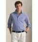 Polo Ralph Lauren Camicia in popeline elasticizzato blu slim fit