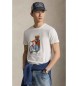 Polo Ralph Lauren T-Shirt Slim Fit personalizada com pólo urso branco