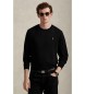 Polo Ralph Lauren Czarna bawe?niana koszulka Custom Slim Fit
