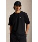 Polo Ralph Lauren Czarna koszulka z okr?g?ym dekoltem o lu?nym kroju