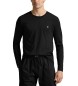 Polo Ralph Lauren Chemise de nuit en coton tricoté noir