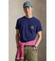 Polo Ralph Lauren T-shirt de malha bordada Classic Fit azul-marinho