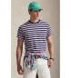 Polo Ralph Lauren Maglietta in maglia a righe Classic Fit rosa