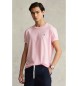 Polo Ralph Lauren T-shirt de malha Slim Fit personalizada cor-de-rosa