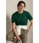 Polo Ralph Lauren T-shirt en maille Custom Slim Fit vert foncé