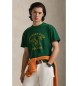 Polo Ralph Lauren T-shirt de malha verde estampada Classic Fit