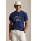 Polo Ralph Lauren T-shirt de malha com estampado azul-marinho Classic Fit