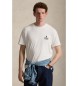 Polo Ralph Lauren Klassisches weißes Jersey-Strick-T-Shirt mit klassischer Passform