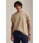 Polo Ralph Lauren Beigefarbenes T-Shirt aus Jersey-Strick Classic Fit