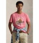 Polo Ralph Lauren T-shirt en jersey imprimé rose