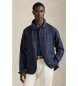 Polo Ralph Lauren Funktionell jacka i marinbl�tt linne med fiskbensm�nster