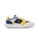 Polo Ralph Lauren Sneakers Train 89 V2 con pannello in suede bianco, blu navy