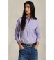 Polo Ralph Lauren Camicia in cotone elasticizzato fil-à-fil lilla