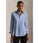 Polo Ralph Lauren Camicia in cotone elasticizzato fil-à-fil blu