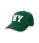 Polo Ralph Lauren Gorra de sarga con parche NY verde