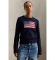 Polo Ralph Lauren Jersey de algod�n con bandera marino