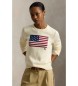 Polo Ralph Lauren Jersey de algodón con bandera blanco